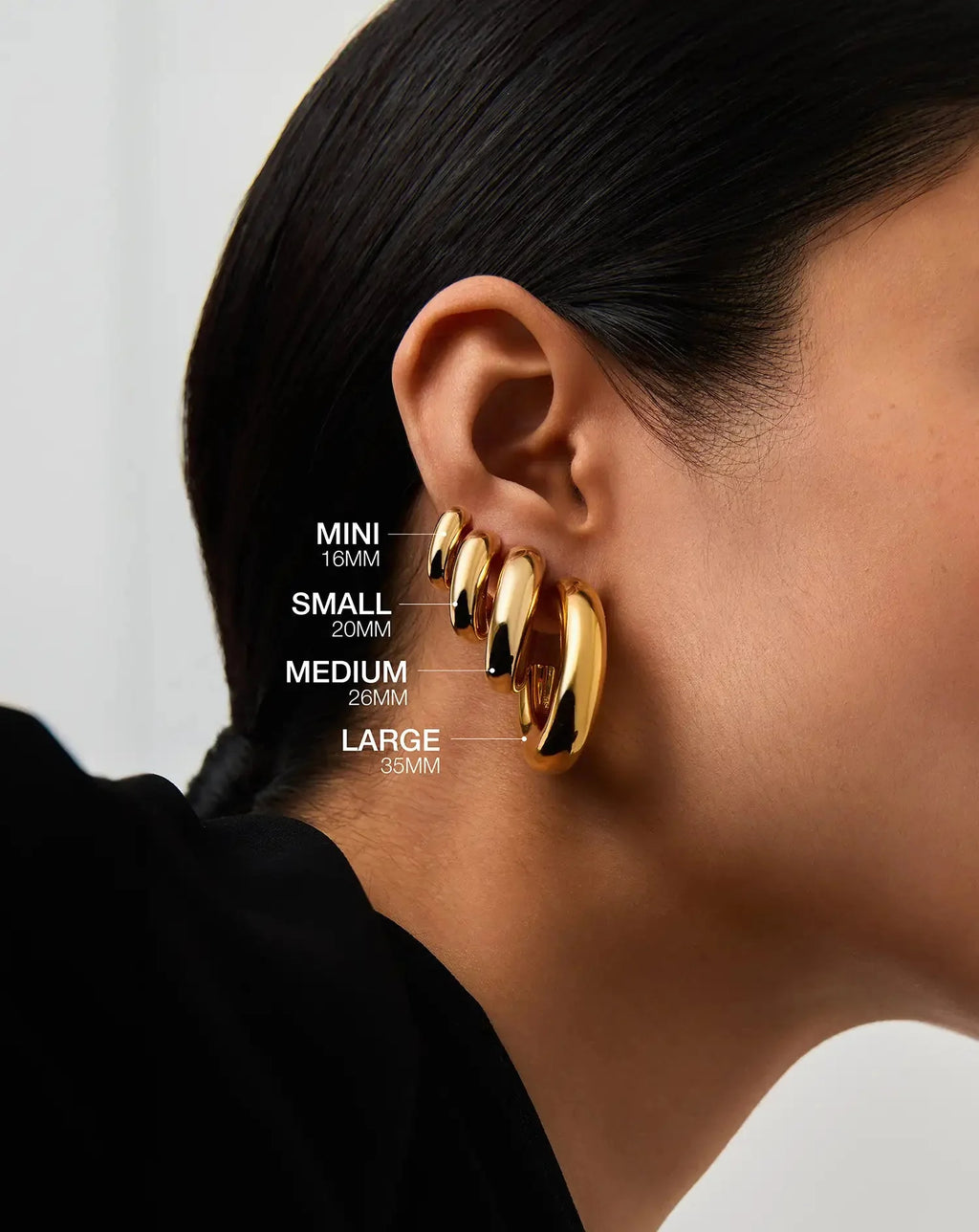Chubby Mini Hoop Earrings | 18ct Gold Vermeil