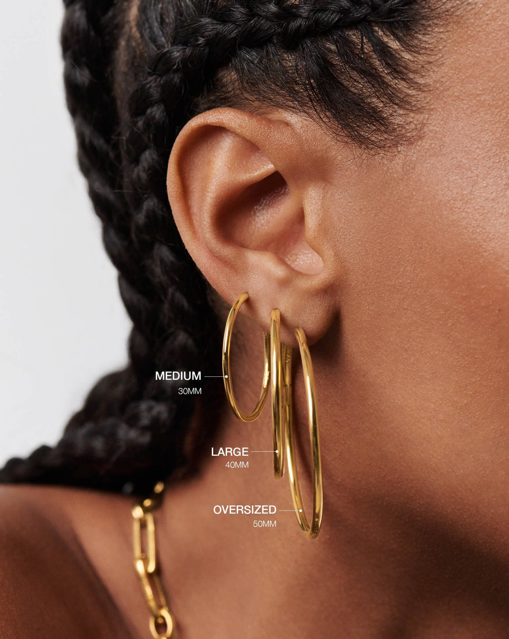 Classic Oversized Hoop Earrings | 18ct Gold Vermeil