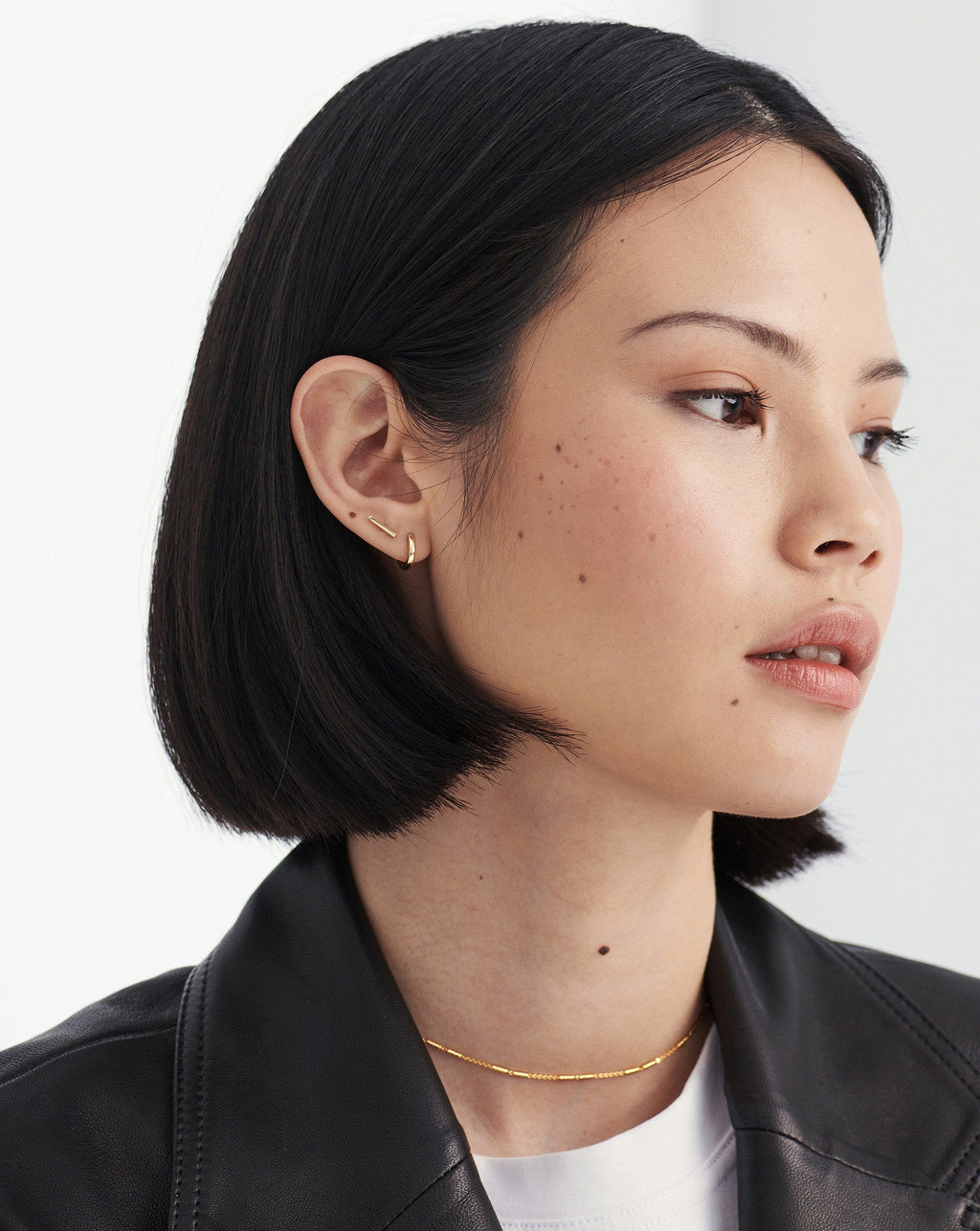 Solid Gold Bar Stud Earrings | 14ct Solid Gold