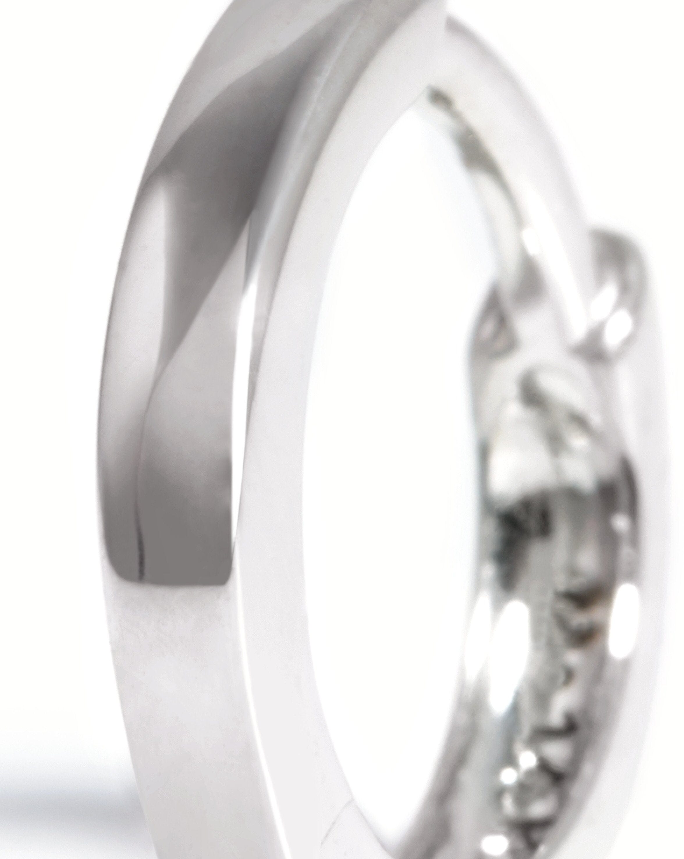 Solid Gold Classic Huggies | 14ct White Gold