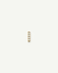 Solid Gold Diamond Bar Flat Back Stud Earring | 14ct Yellow Gold/Diamond