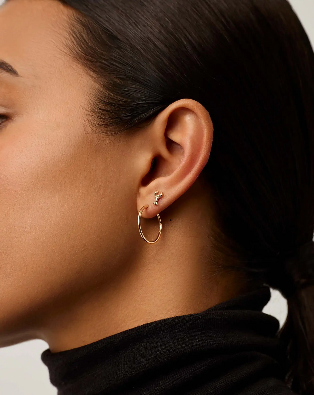 Solid Gold Lobster Single Stud Earring | 14ct Solid Gold