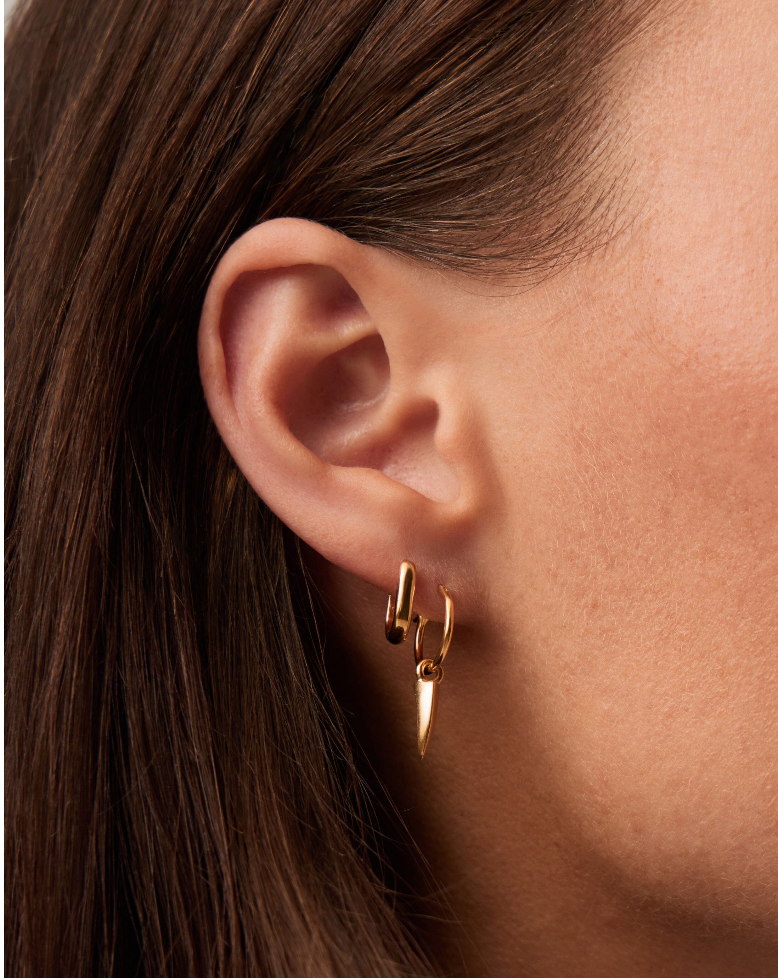 Mini Claw Charm Hoop Earrings